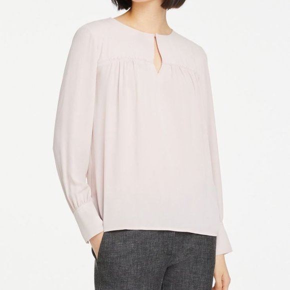 NWT Ann Taylor KEYHOLE MIXED MEDIA TOP Large - Picture 1 of 7